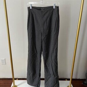 Banana Republic 95% Wool Stretch Wide Leg Dress Pants Gray Size 8